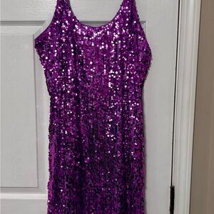 Purple Sequin Dress